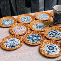 Rattan Ceramic Plate