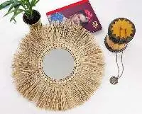 Japan Decor Seagrass Mirror