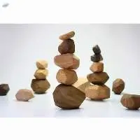 Tumi Ishi / Wooden Balance Rock Stone/ Wood Toy