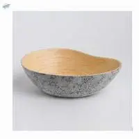 Bamboo Salad Bowl With Serves