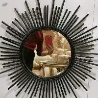 Rattan Mirror Wall