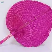 Vintage Bamboo/Palm Leaf Hand Fan