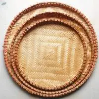 Round Bamboo Flat Winnowing Basket