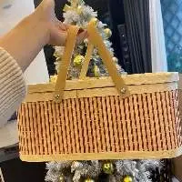 Bamboo Food Storage Box For Picnic