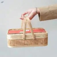 Handmade Bamboo Picnic Basket