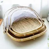 Factory Large Round Bamboo Serving Basket