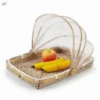 Bamboo Tent Basket Serving Food Outdoor Picnic
