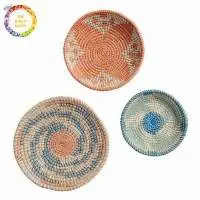 Hand Woven Seagrass Plate for Decor