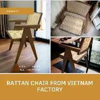 Teak Wood and Rattan Chair