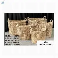 2024 New Design Water Hyacinth Storage Basket