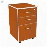 Maple Three Drawer Fix Pedestal 2D 1 FD