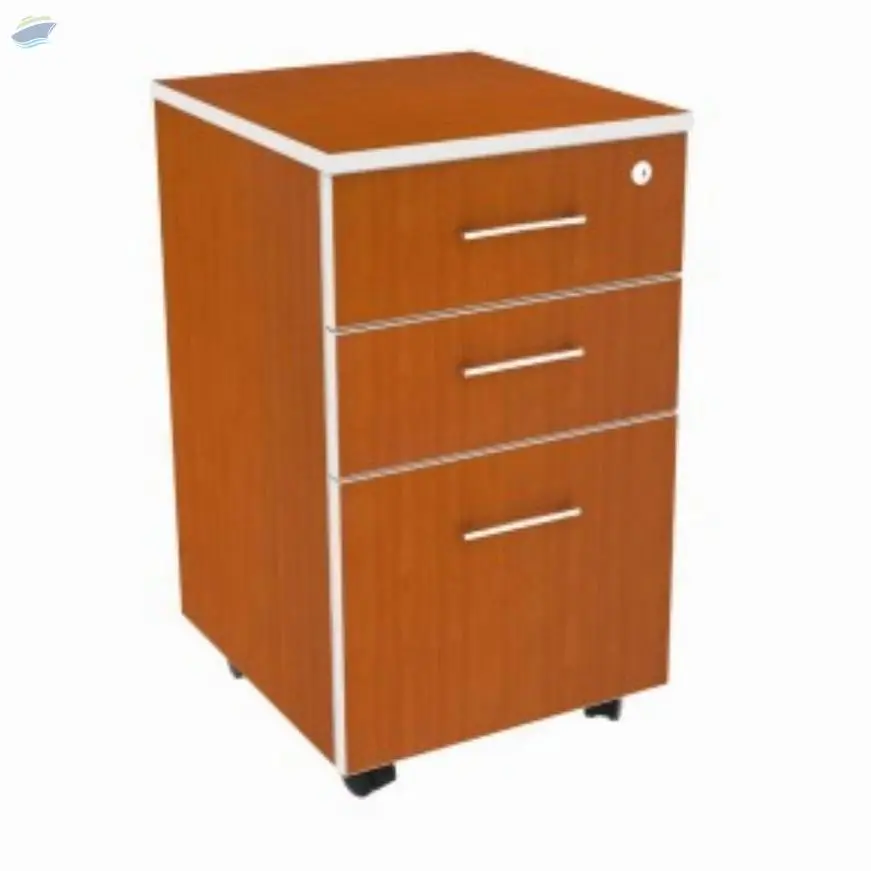 Maple Three Drawer Fix Pedestal 2D 1 FD