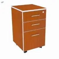 Maple Three Drawer Fix Pedestal 2D 1 FD