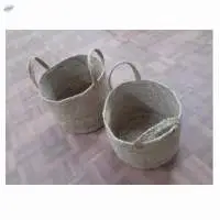 Natural Braided Jute Basket