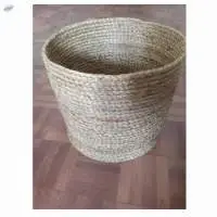 Natural Braided Jute Basket With Lid