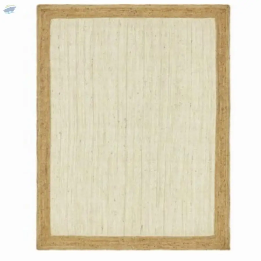 Natural Braided Jute Rug With Jute Border