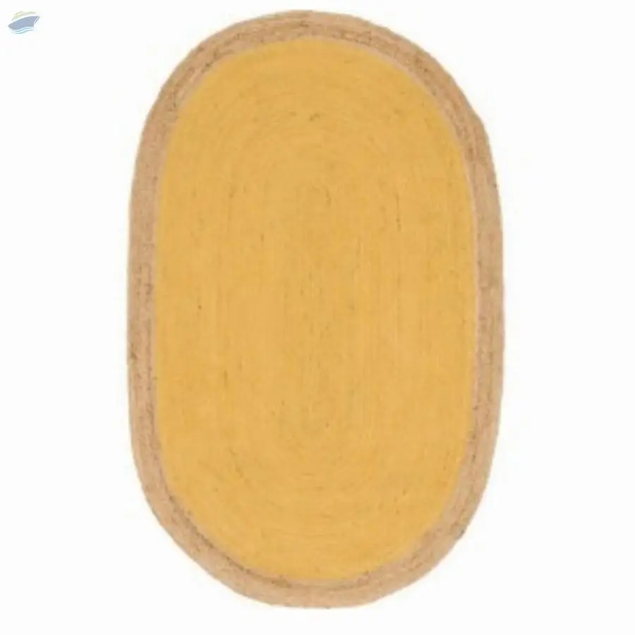 Natural Hand Braided Oval Jute Rug