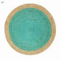 Natural Hand Braided Round Jute Rug (4x4 Feet)
