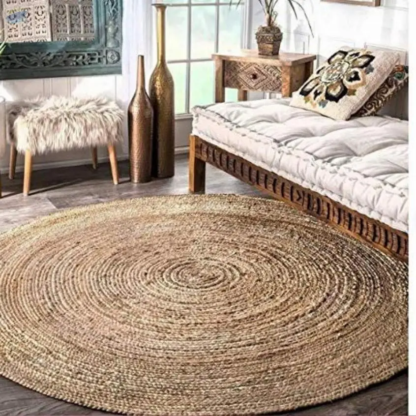Venn Designn Round Jute Rug Carpet