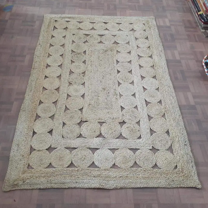 Venn Designn Rectangle Jute Rug Carpet