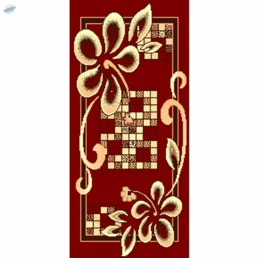 Home Office Design Floral Pattern Floor Mat