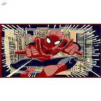 Home Spiderman Style Kids Carpet Multi-Color