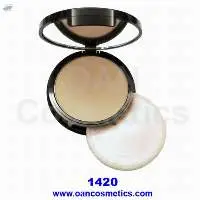 Round Face Pressed Powder With Sponge