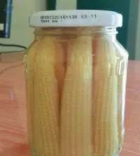 Pickled Baby Corn in Glass Jar