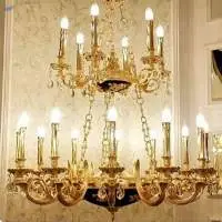 Antique Brass Hanging Chandelier