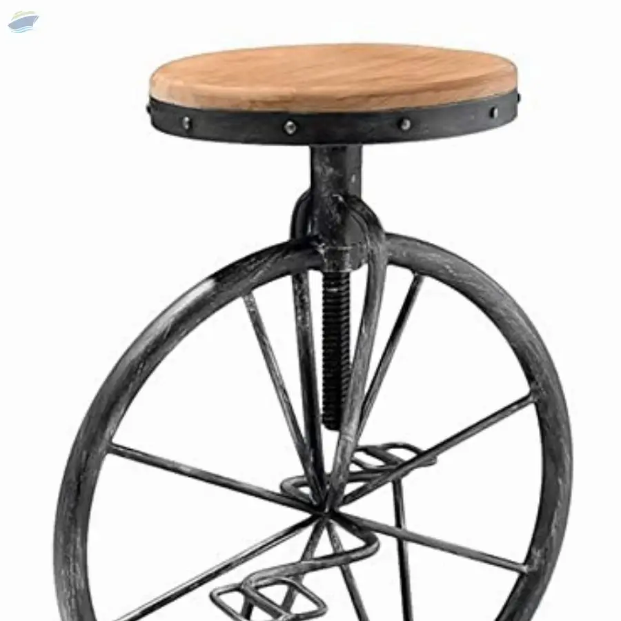 Iron Wheel Bar Stool