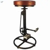 Iron Cycle Bar Stool