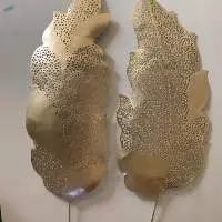 Set of 2 Leaf Wall Hanging