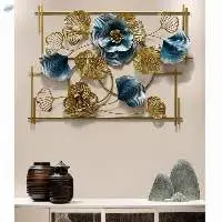 Metal Flower Wall Hanging Panel