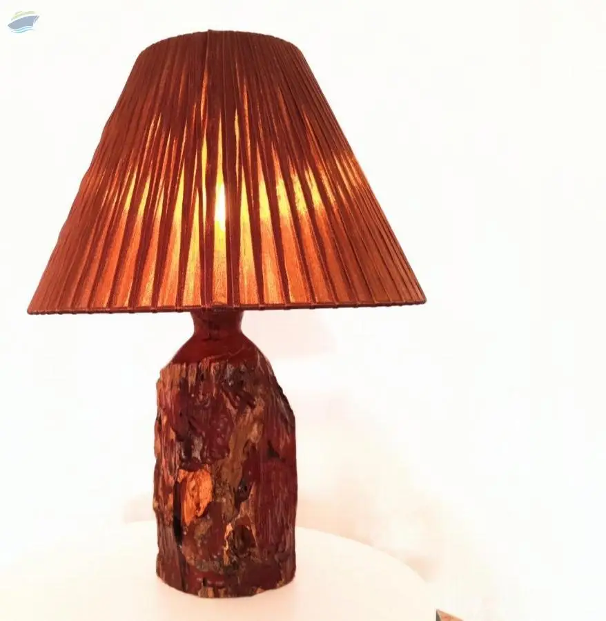 The  Graved Wood Lamp Made In Viet Nam