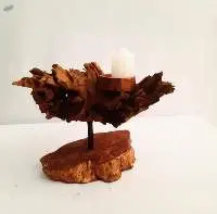 Drift Wood Candle Holder Made In Viet Nam