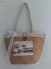 real straw bag ( not paper fiber bag in china )