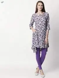 Light Grey With Purple Foral Print