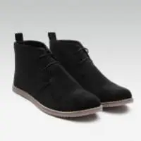 Women Black Solid Mid-Top Flat Boots