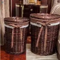Rattan Wicker Willow Laundry Basket Storage