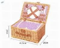 Willow Wicker Picnic Basket Storage Eco Friendly