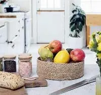 Natural Seagrass Furits Basket Eco Friendly