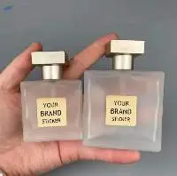Frosted Glass Perfume Spray Bottle+Logo Sticker