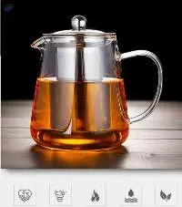 Tea/Coffee Pot with s. Steel Filter and Lid