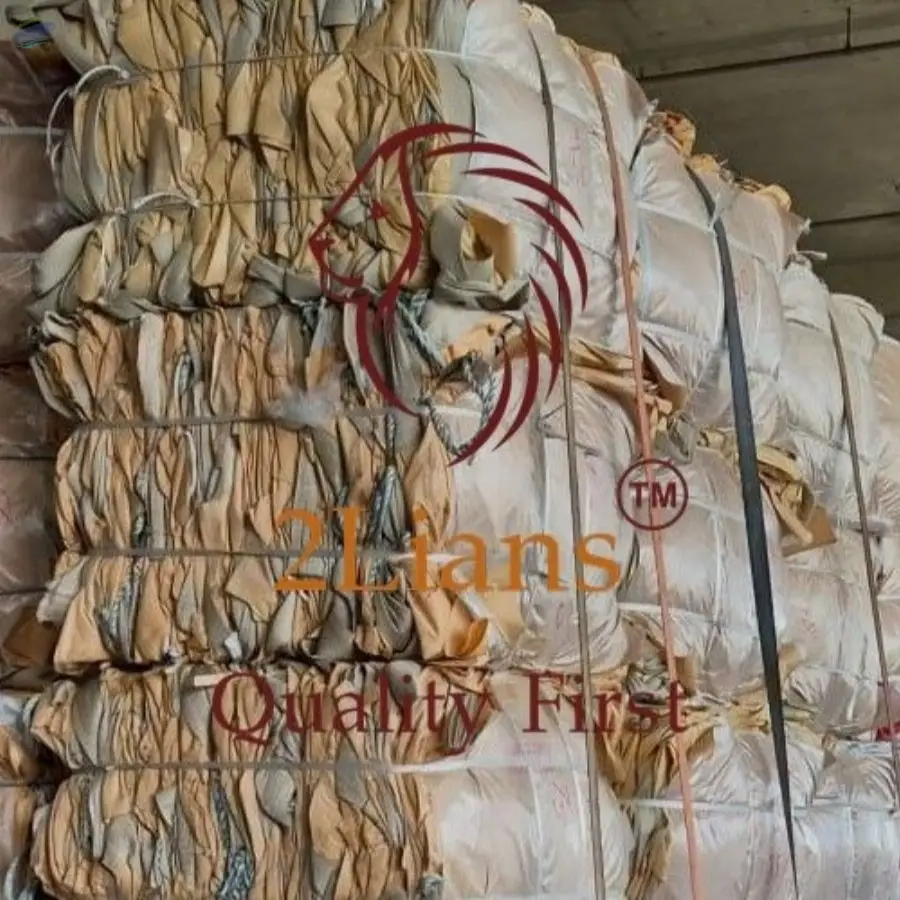 PP Reuse Jumbo Bags On Bales White And Brown