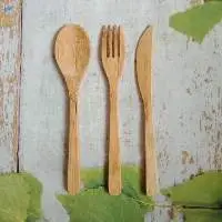 Bamboo Cutlery Spoon, Fork And Knife