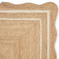Rug Scallop Jute 8x10 White
