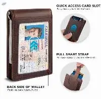 RFID Leather Slim Wallet ID Outface