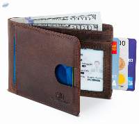 RFID Leather Slim Wallet