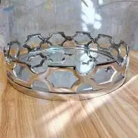 Handmade Mirror Tray Nickel Finish