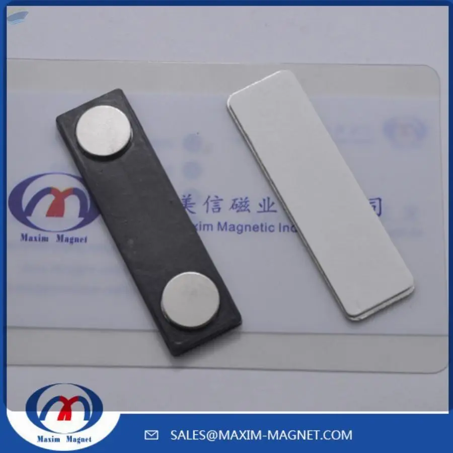 Badge Magnets With 2 Disc Neodymium Magnets